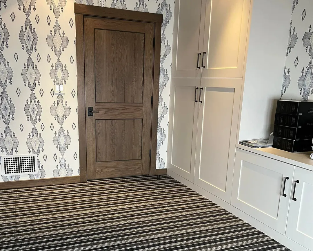 Carpet installation in office